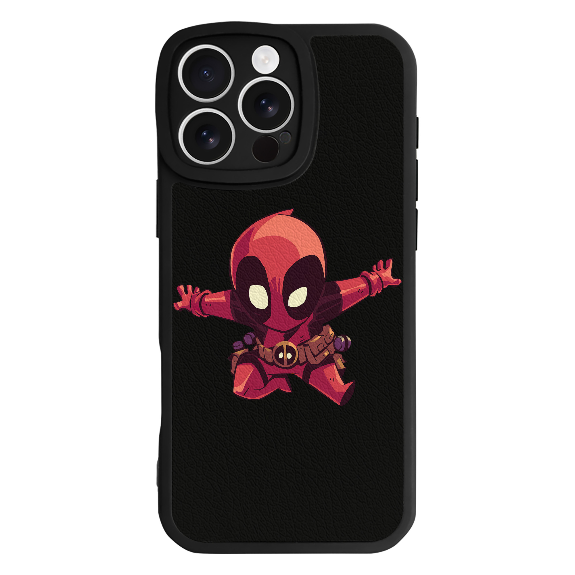 （画像用） Deadpool デッドプール 【iPhone 16シリーズ対応】シリコンスマホケース（レザー調） 材質：シリコン
